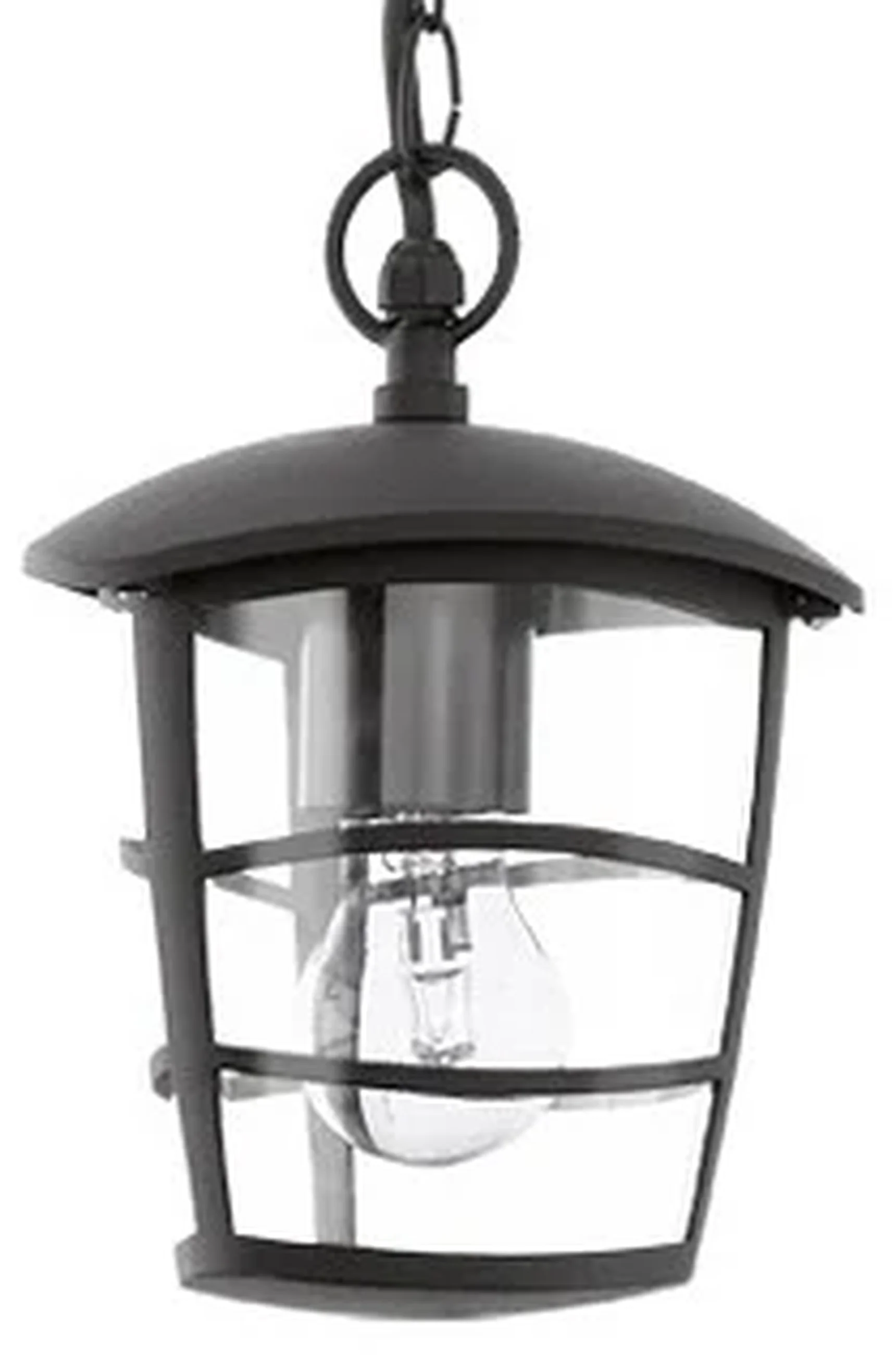 Уличный светильник подвесной ALORIA, 1х60W (E27), H685, алюминий, черный/пластик прозрачный