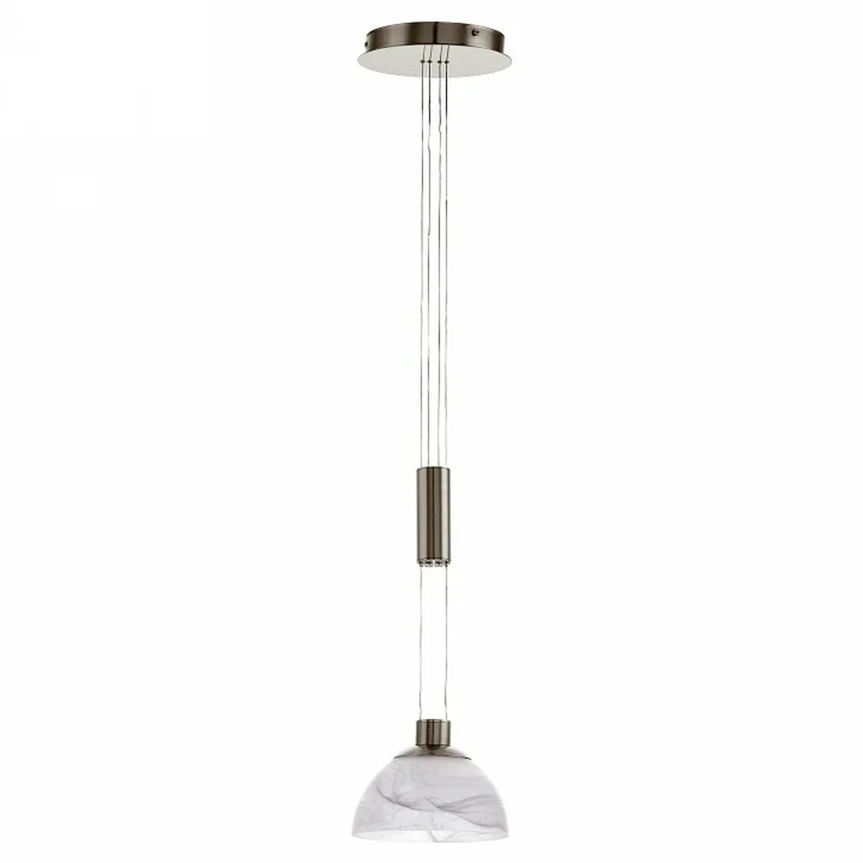 Светодиодный Подвесной светильник MONTEFIO с регулир. высотой, 1х6W (LED), H880-1300, никель/алебастр