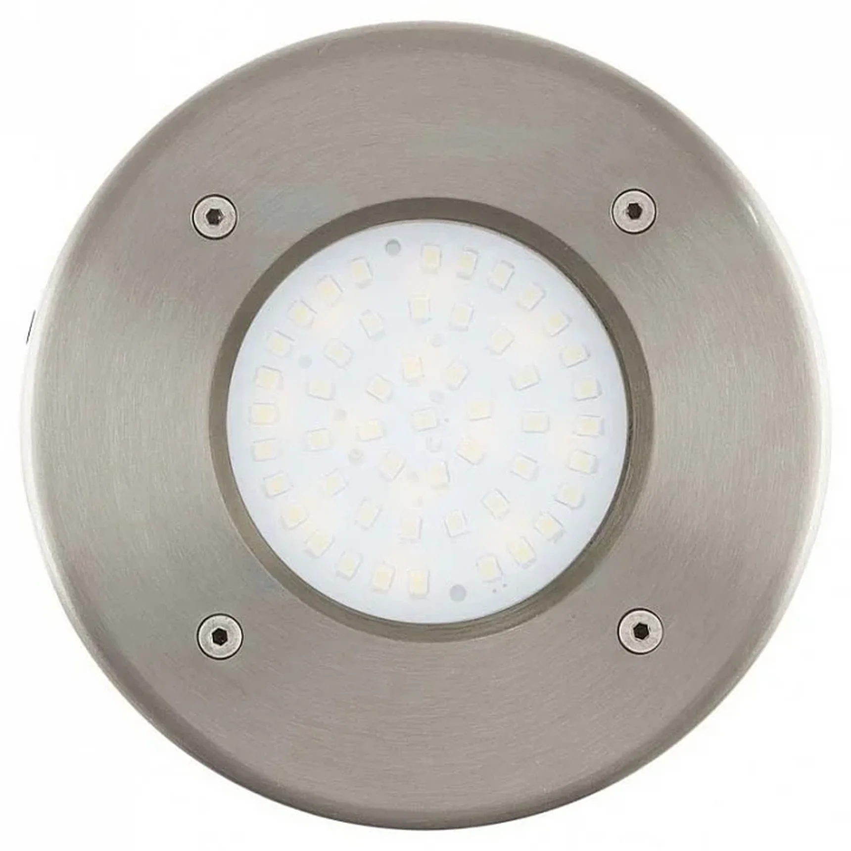 Уличный светодиодный светильник встраиваемый LAMEDO, 1х2,5W (LED), D100, IP67, нерж. сталь/стекло
