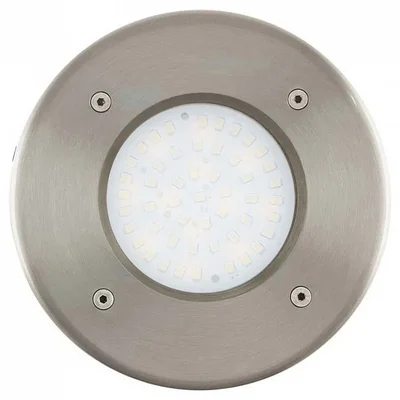 Уличный светодиодный светильник встраиваемый LAMEDO, 1х2,5W (LED), D100, IP67, нерж. сталь/стекло