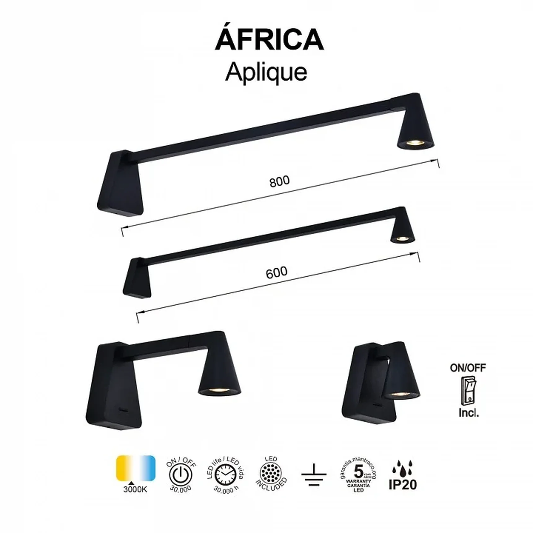 9411 Настенный светильник AFRICA