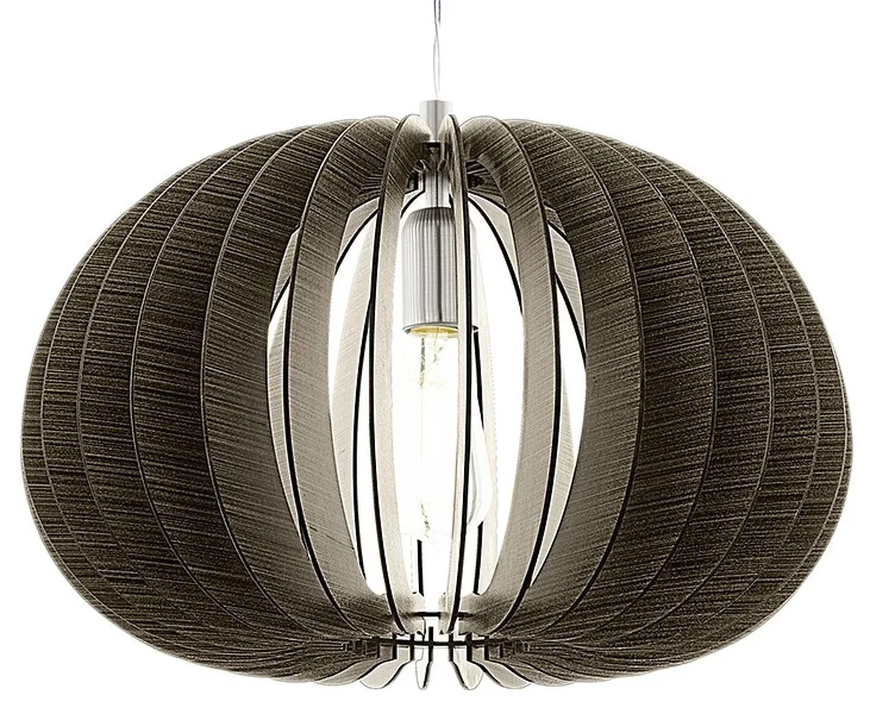 Подвесной светильник COSSANO, 1х60W (Е27), ?450, H1500, сталь/ дерево, темно-коричневый