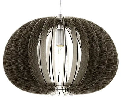 Подвесной светильник COSSANO, 1х60W (Е27), ?450, H1500, сталь/ дерево, темно-коричневый