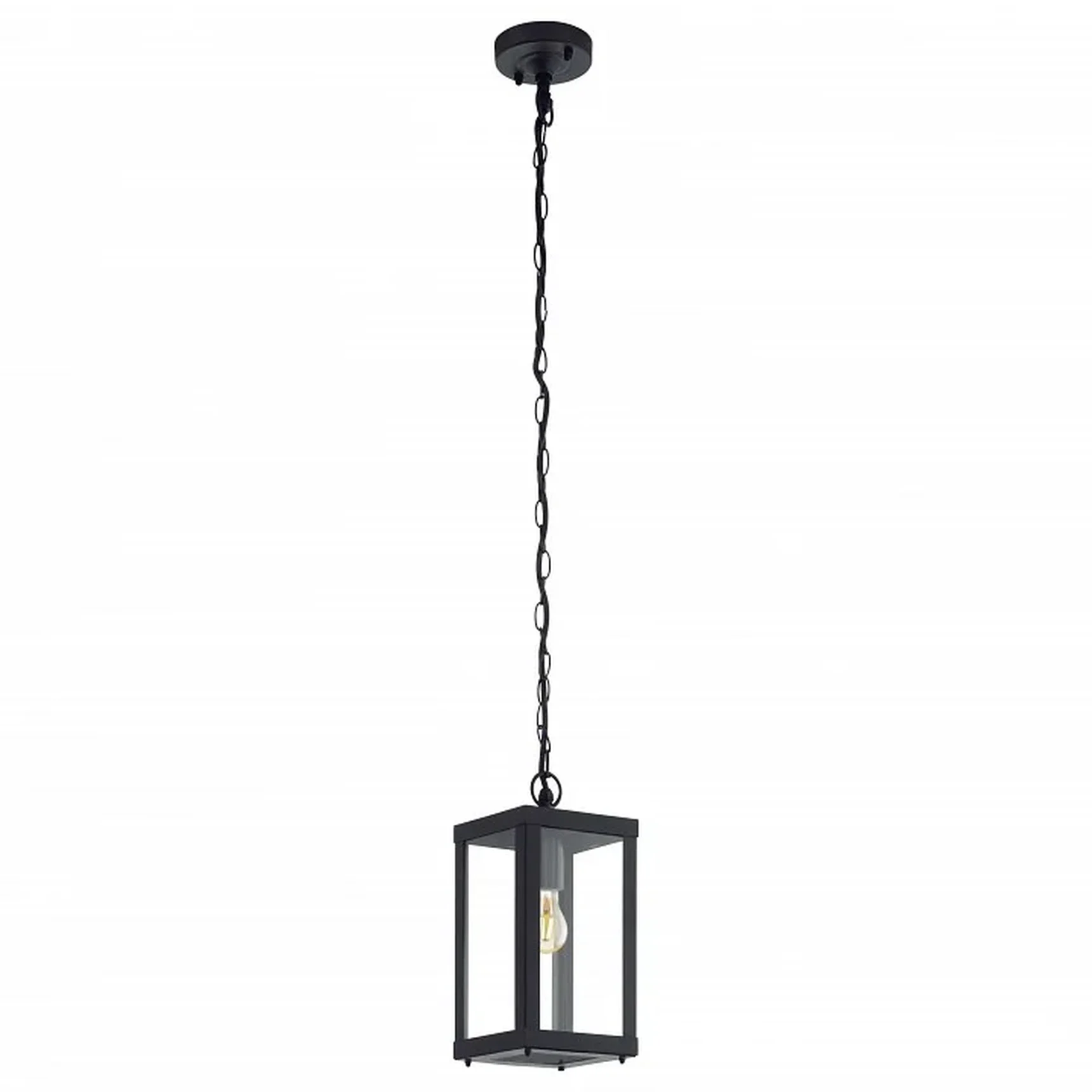 Уличный подвес ALAMONTE, 1х60W (E27), H1285, гальван. сталь, черный/стекло
