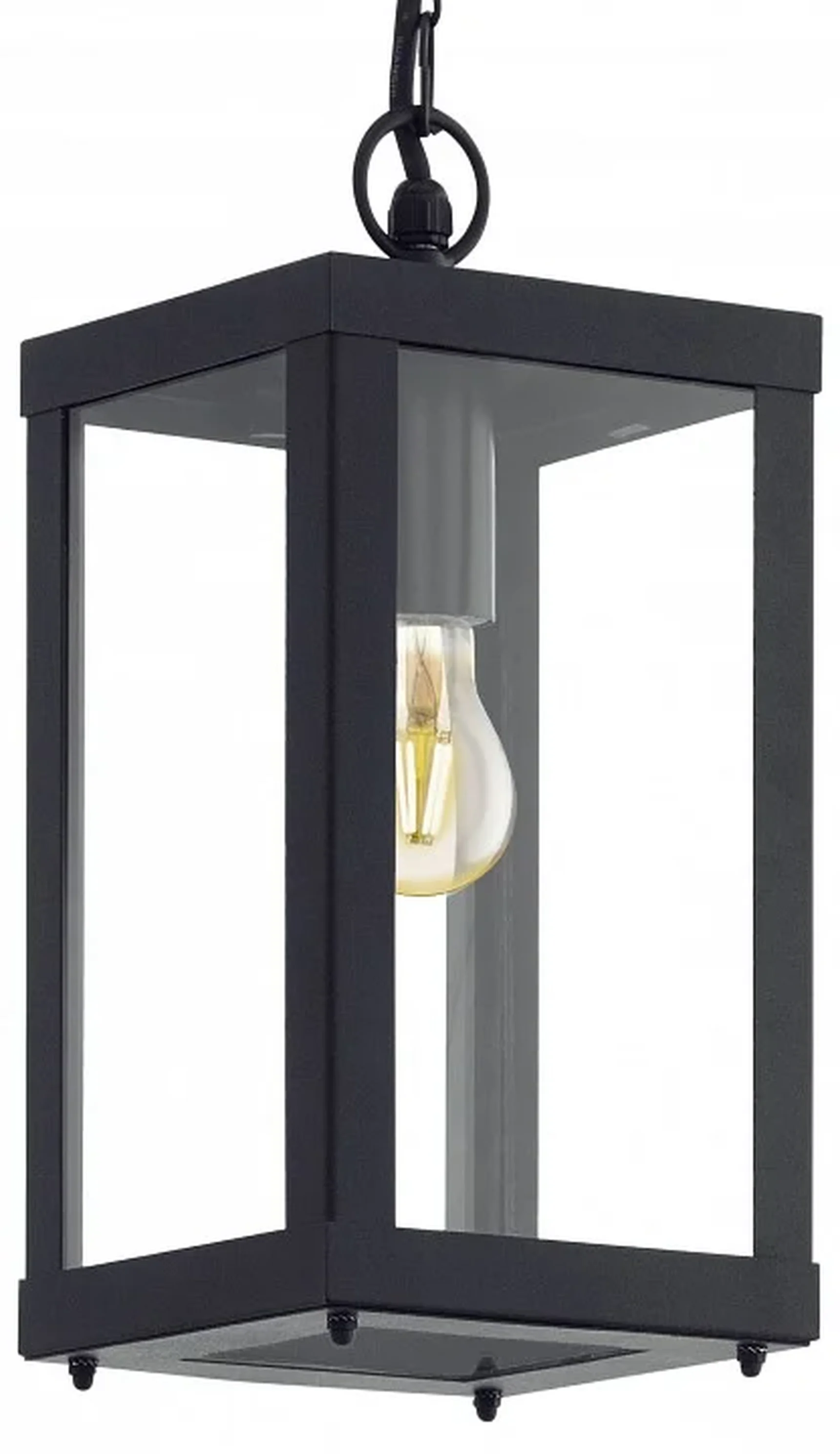 Уличный подвес ALAMONTE, 1х60W (E27), H1285, гальван. сталь, черный/стекло
