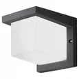 Уличный светодиодный настенный светильник DESELLA 1, 10W(LED), IP54, 160х160, A190, литой алюминий, антрацит/пластик, белый