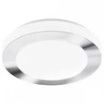 Светодиодный настенно-потолочный светильник LED CARPI, 11W (LED), D300, IP44, сталь, хром, белый/пластик, белый