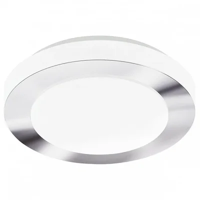 Светодиодный настенно-потолочный светильник LED CARPI, 11W (LED), D300, IP44, сталь, хром, белый/пластик, белый