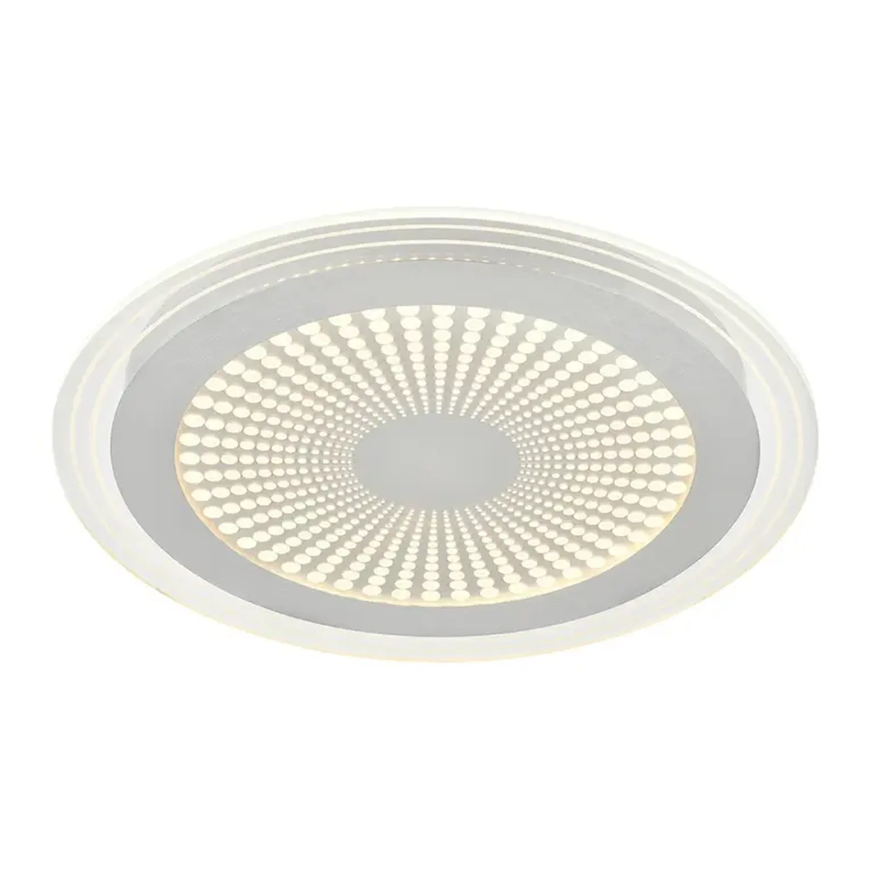 7739/80L MITRA LED SN Светильник металл/акрил/белый/серебряный/прозрачный LED 80Вт 3000-6000К D480 IP20 пульт ДУ PROMISE