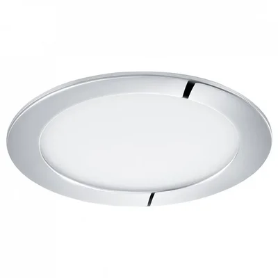 Светодиодный ультратонкая встраиваемая панель FUEVA 1, 11W (LED) 3000K, d170, IP44, хром