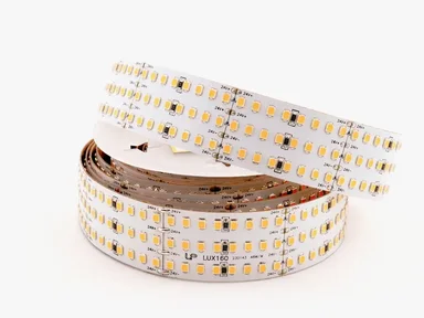 Светодиодная лента трехрядная 2835 528/м (48Вт/м) 24В теплая LUX160 006307