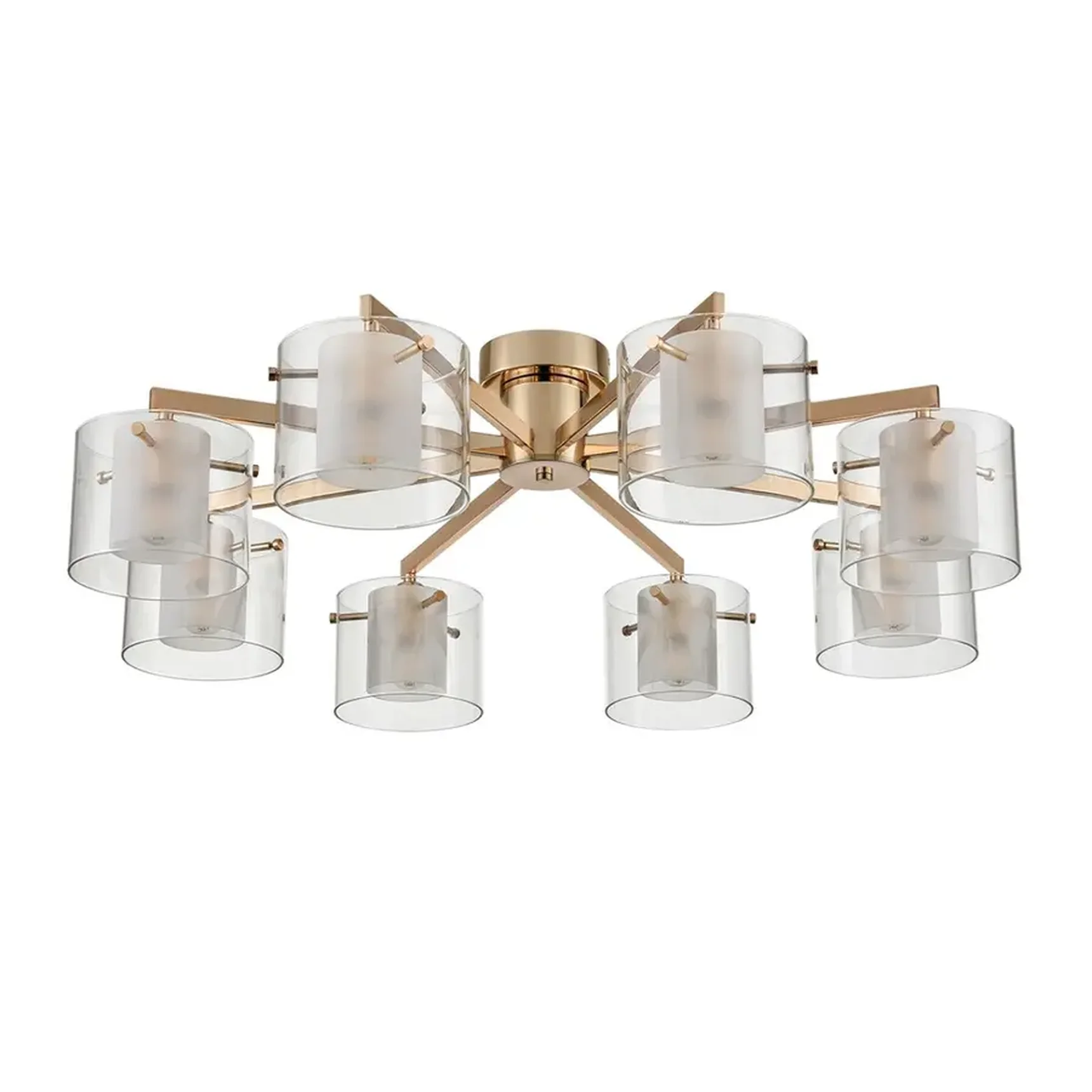 6587/8C MODERNI LN25 золото/прозрачный, металл/стекло Люстра потолочная E14 8*40W 220V VERDI