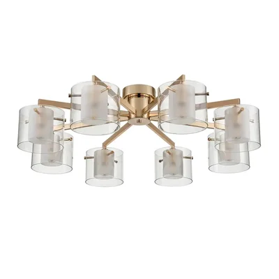 6587/8C MODERNI LN25 золото/прозрачный, металл/стекло Люстра потолочная E14 8*40W 220V VERDI