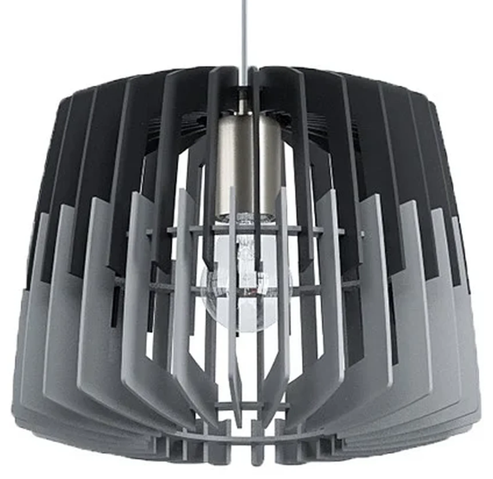 Подвесной светильник ARTANA, 1х60W (E27), ?300, H1100, сталь, никель мат./дерево, серый, черный