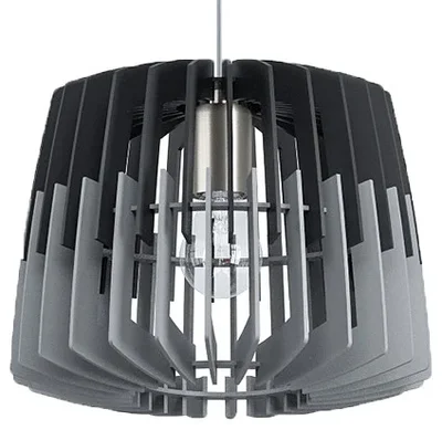 Подвесной светильник ARTANA, 1х60W (E27), ?300, H1100, сталь, никель мат./дерево, серый, черный