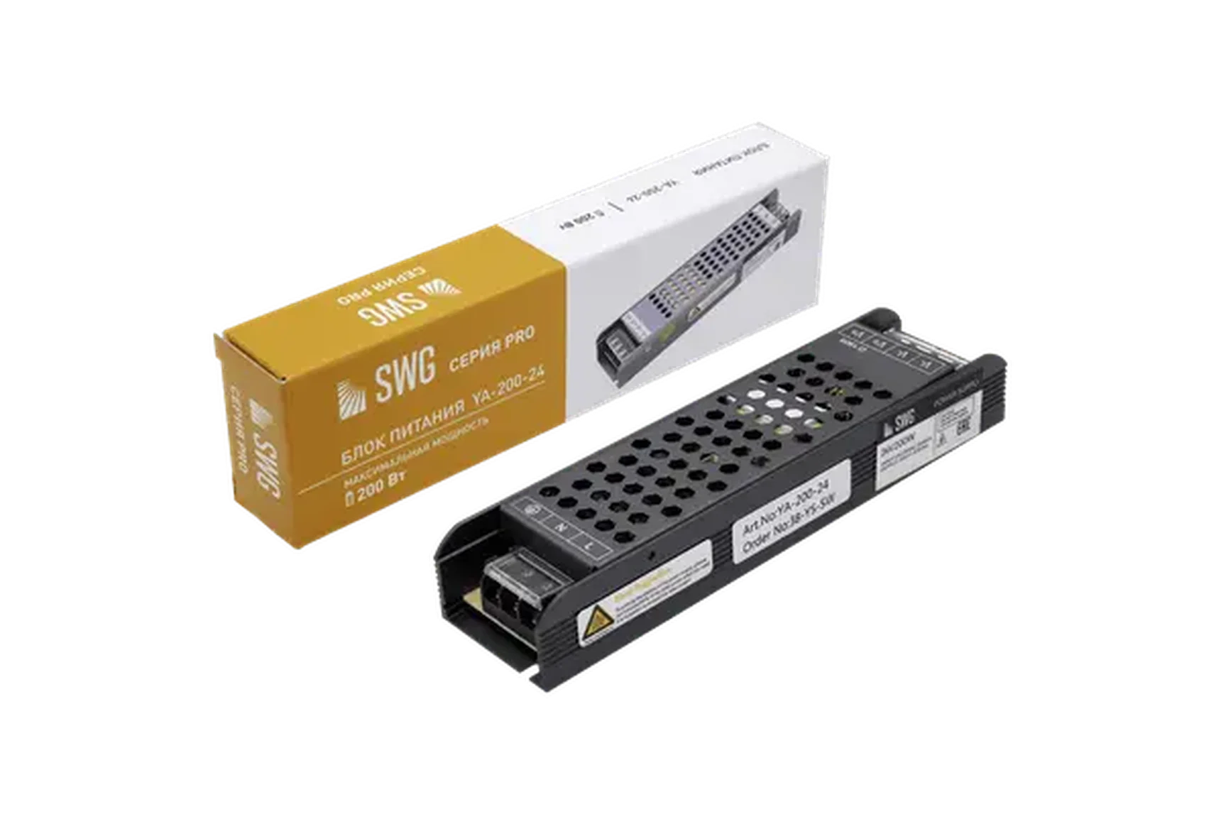 Блок питания для светодиодной ленты, 200Вт, 24В, YA-200-24