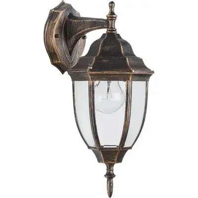 Светильник садово-парковый, 60W 230V E27 черное золото, PL6002