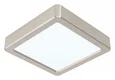 99239 Светодиод. накладной светильник FUEVA 5, 10,5W (LED), 160х160, H28, 1200lm, 3000K, сталь, нике