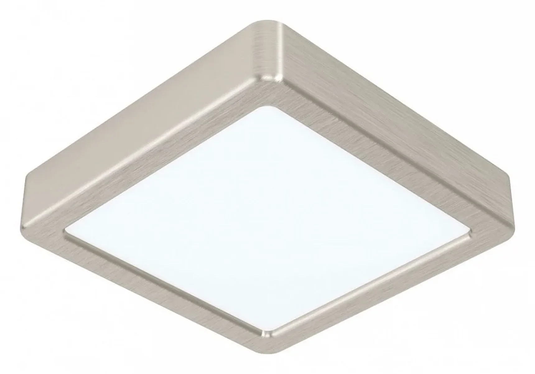 99239 Светодиод. накладной светильник FUEVA 5, 10,5W (LED), 160х160, H28, 1200lm, 3000K, сталь, нике