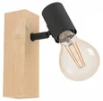 99477 Спот TOWNSHEND 3, 1x10W(E27-LED), дерево, сталь, коричневый, черный