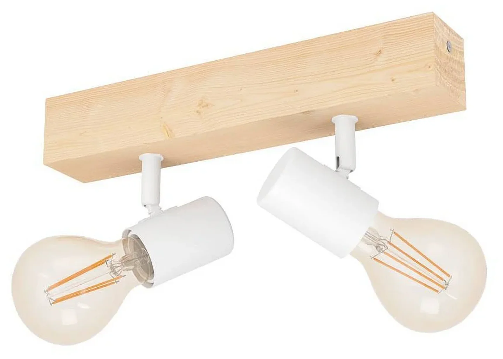 99483 Спот TOWNSHEND 3, 2x60W(E27), L300, B50, дерево, сталь, коричневый, белый