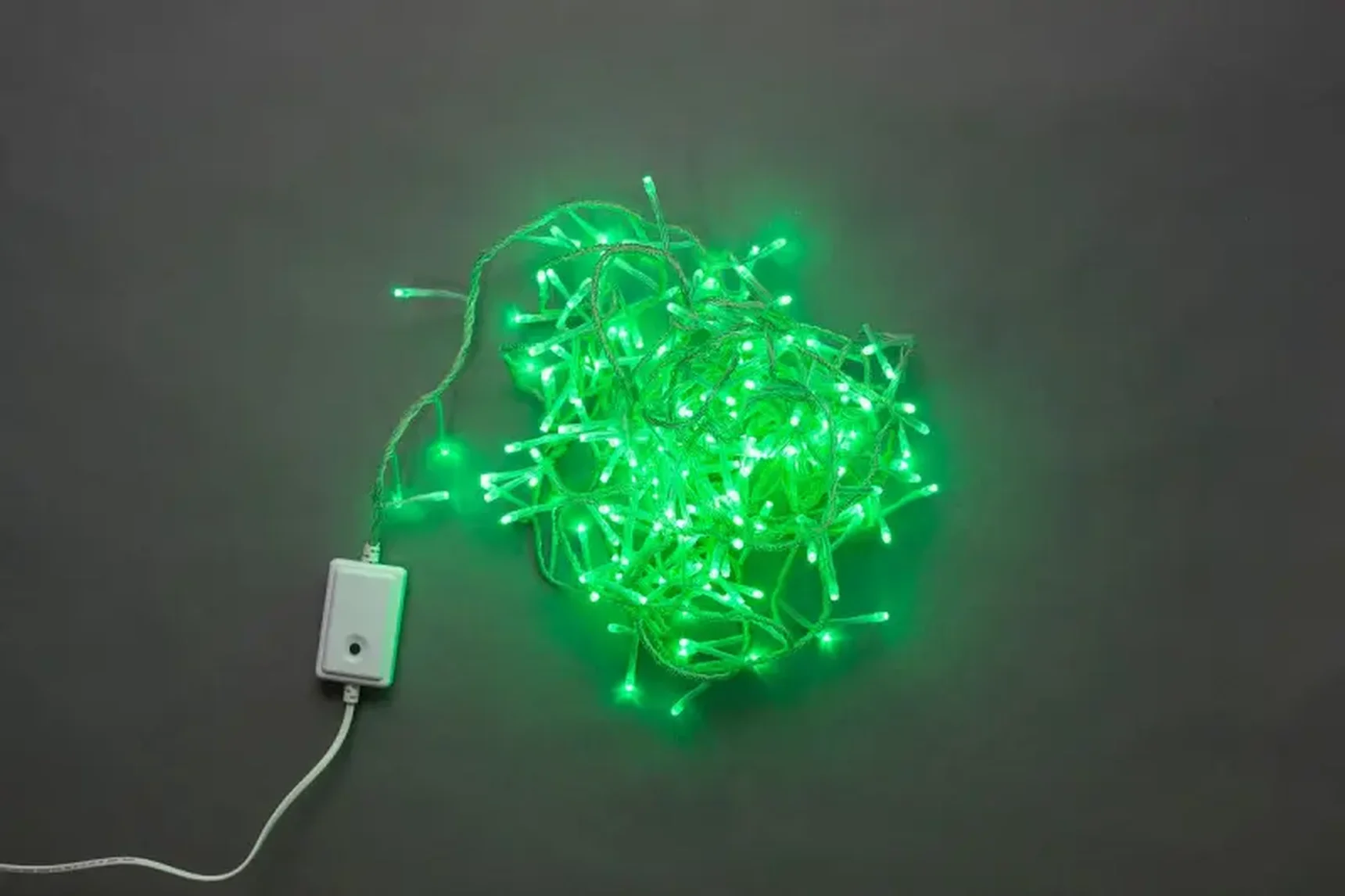 LED-BW-200-10M-240V-S-G, зеленая на прозрачн пров