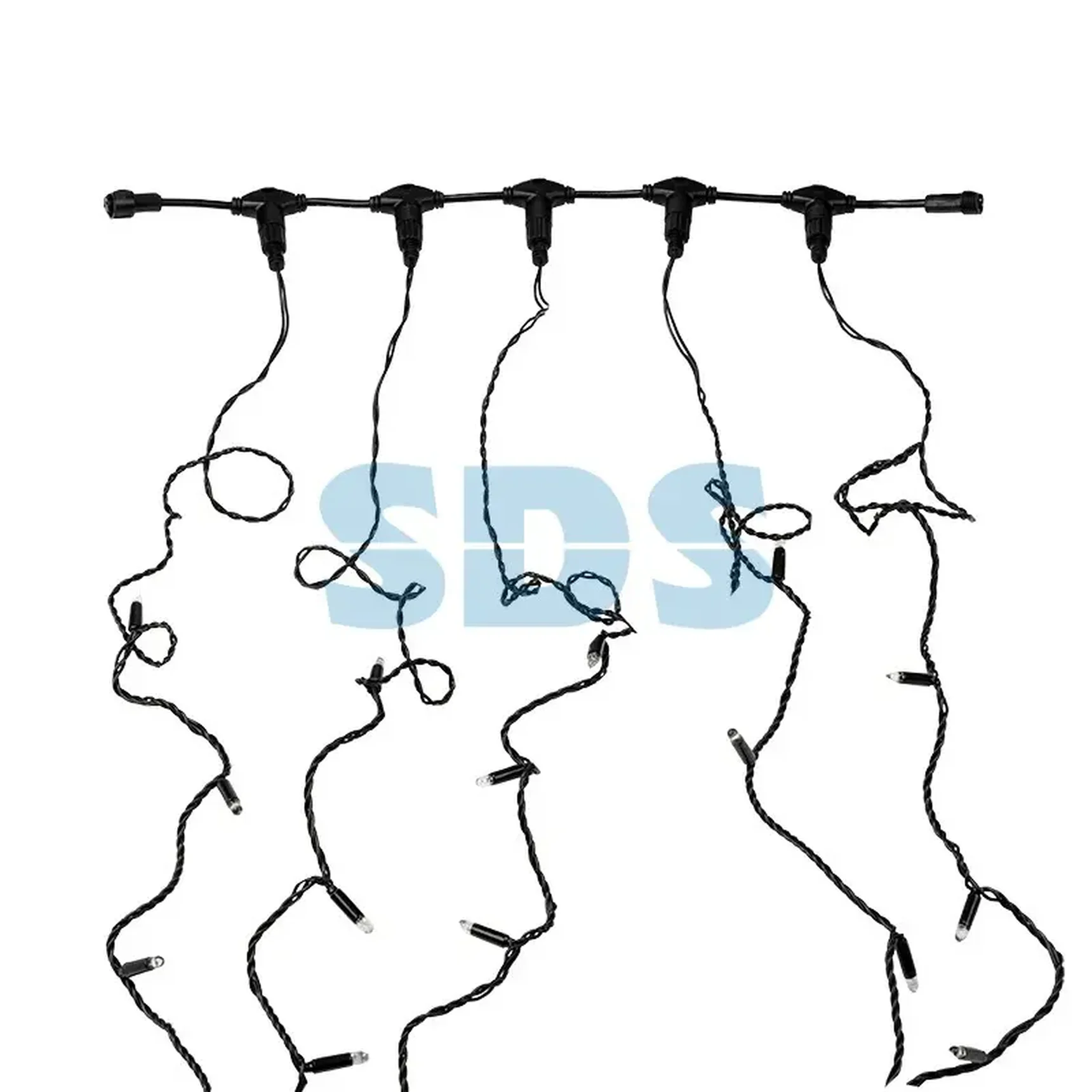 Гирлянда LED ClipLight 24V, 5 нитей по 20 метров, цвет диодов ТЕПЛЫЙ БЕЛЫЙ, Flashing (Белый)