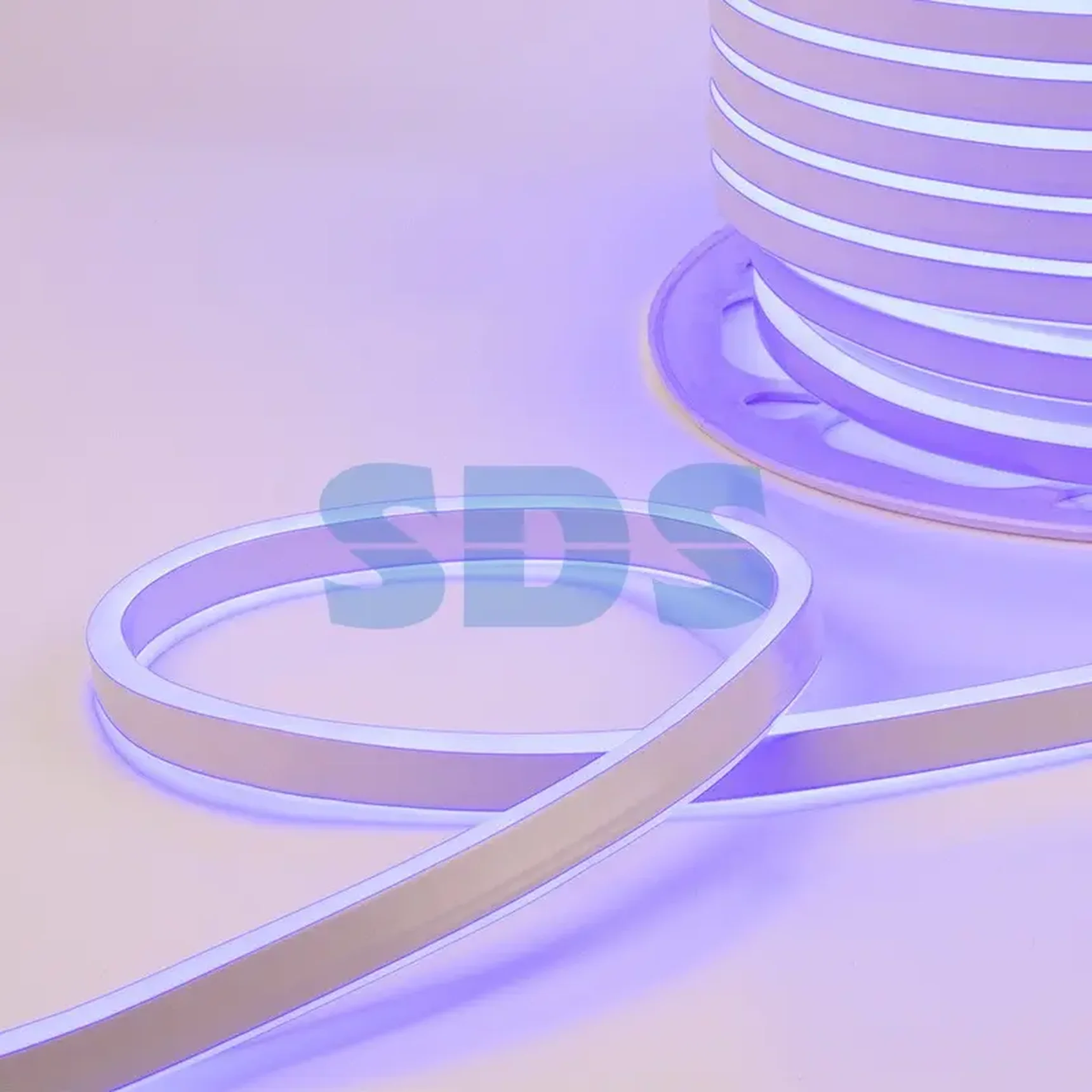 Гибкий неон LED SMD 8х16 мм,  двухсторонний,  синий,  120 LED/м,  бухта 100 м