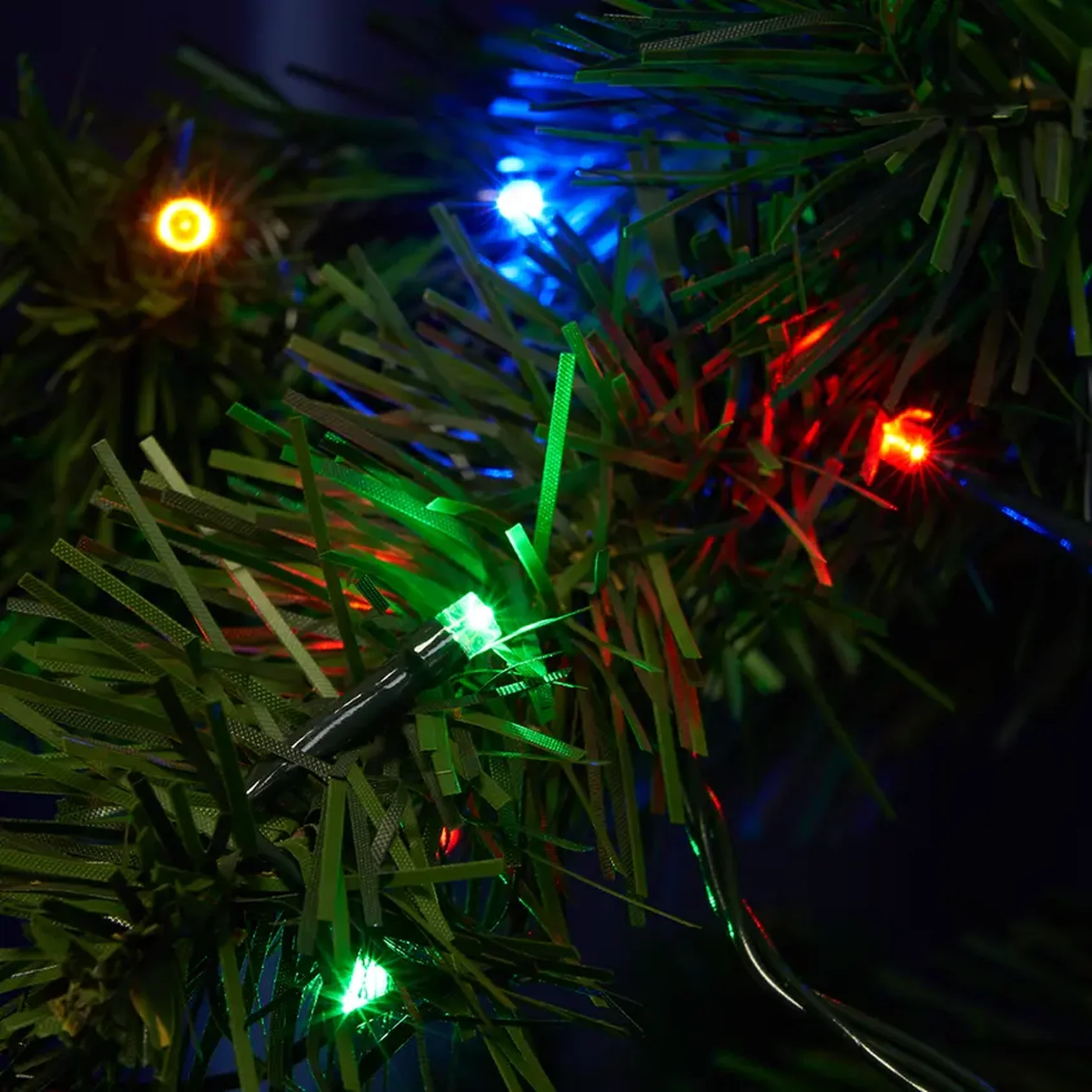 CL33 Гирлянда линейная, 100 LED, СТАТИЧНОЕ СВЕЧЕНИЕ, мульти, 10 м +1.5м черный шнур