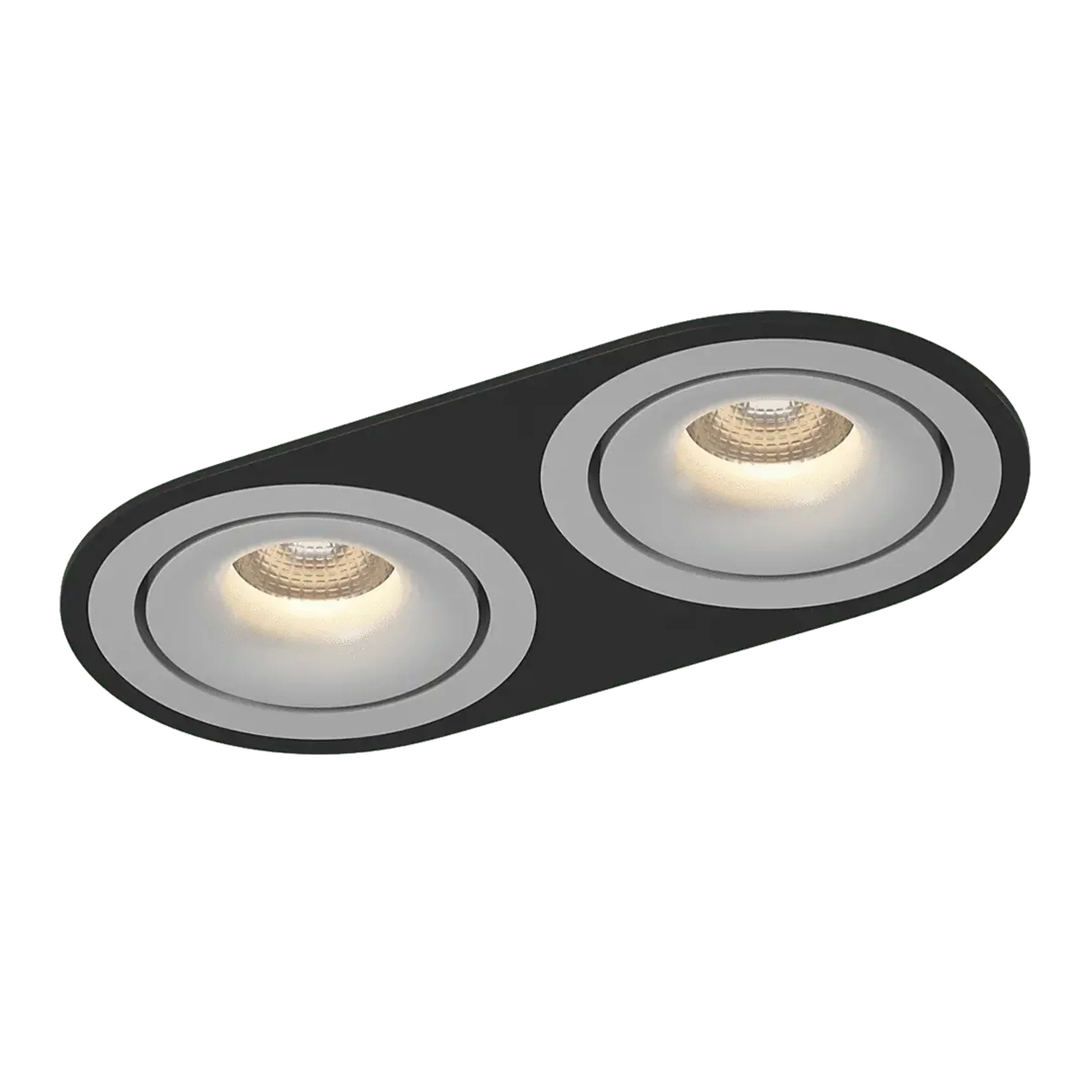 Рамка двойная для серии COMBO 1 круглая, черная, COMBO-1R2-BL