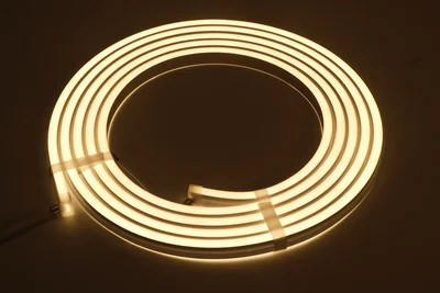 Тёплый белый 24В IP67 10Вт/м 140 LED/м SMD2835 20×13 мм двойное свечение NE-DU2140-24-10-WW-67