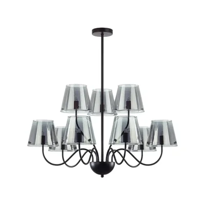 6570/9C MODERNI LN25 черный/дымчатый/металл/стекло Люстра потолочная G9 9*20W 220V SMOKY