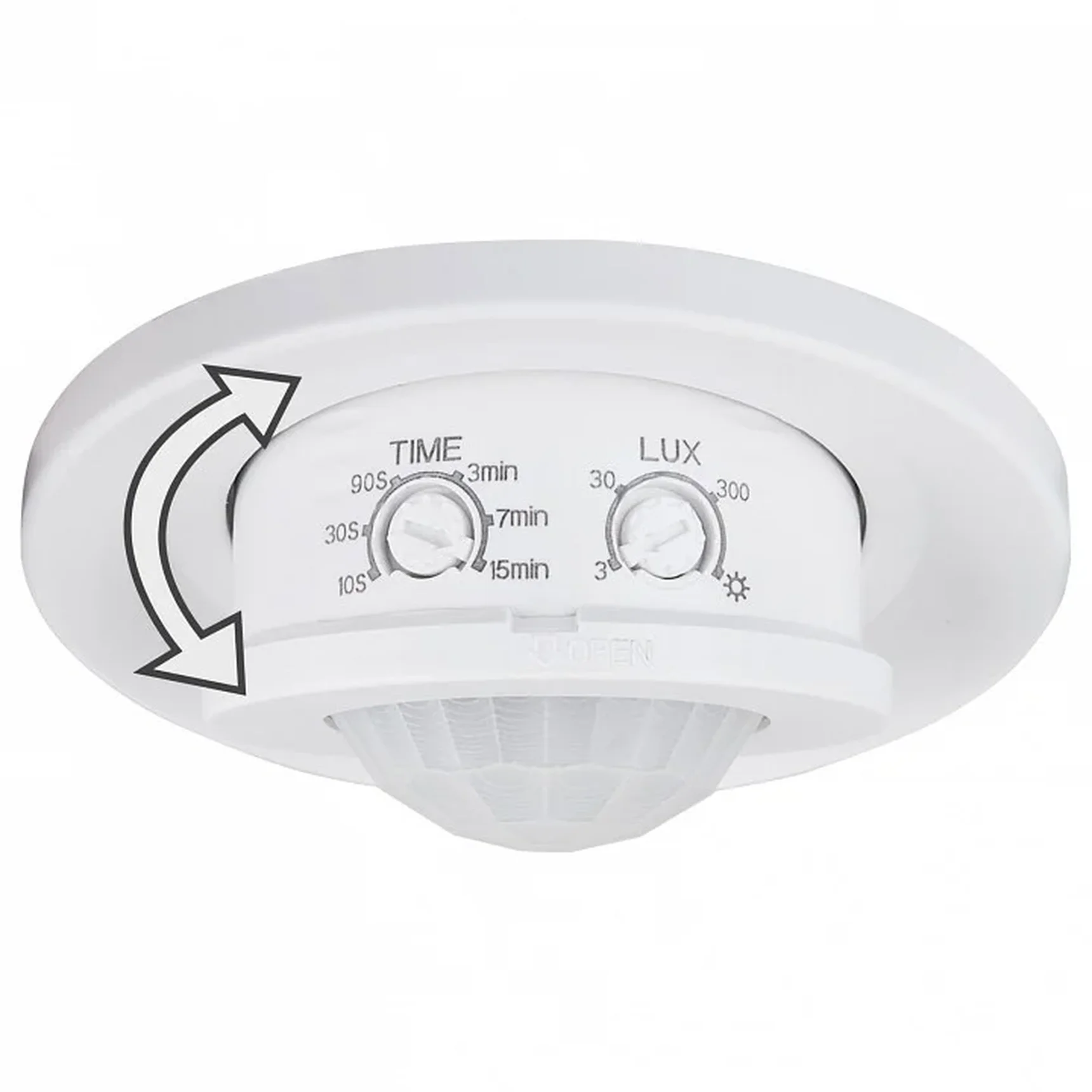 Инфракрасный датчик движения 8m 2,2-4m 1200W IP20 360° SNS-M-12 белый