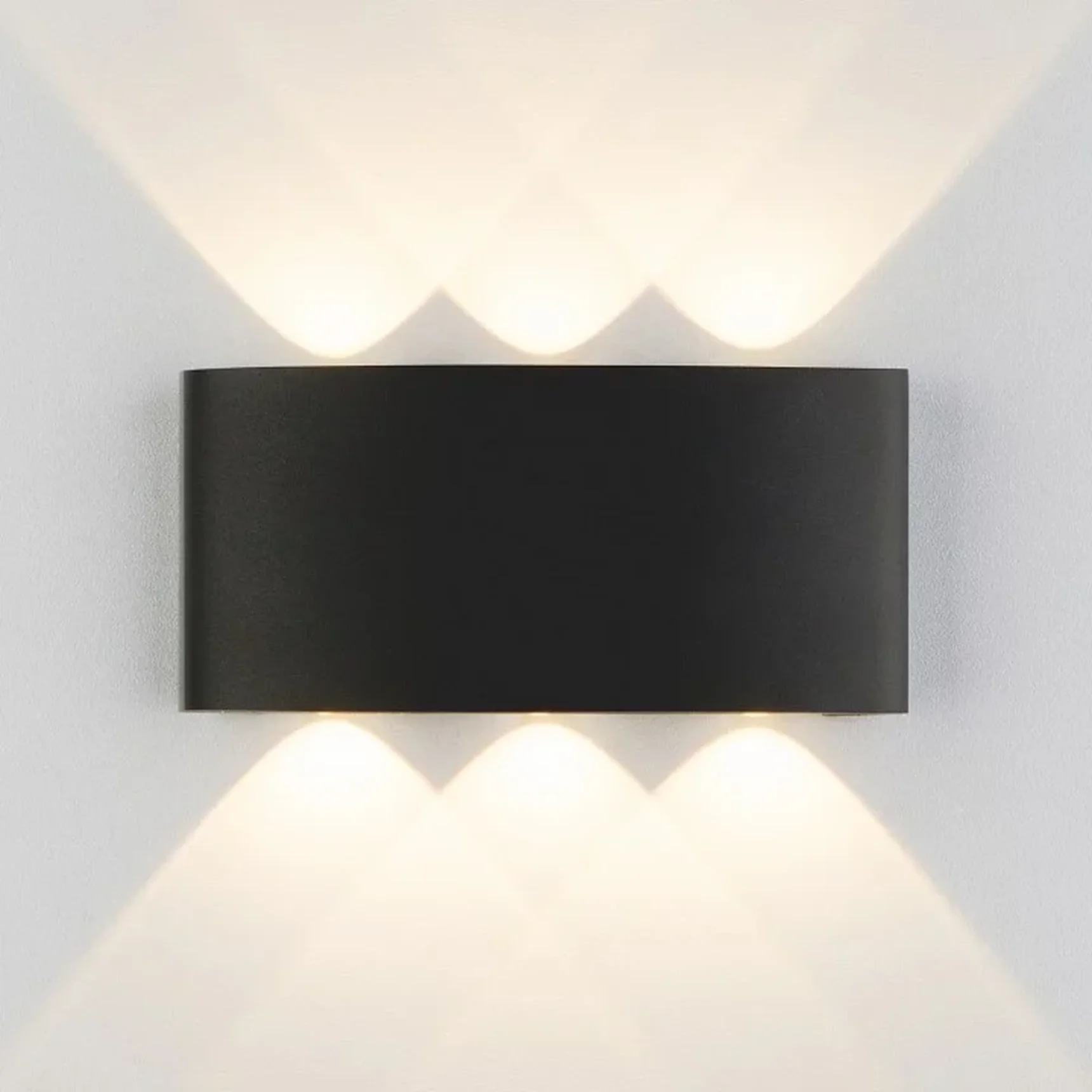 Уличный настенный светодиодный светильник 1551 TECHNO LED TWINKY TRIO черный 1551 TECHNO LED черный