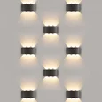 Уличный настенный светодиодный светильник 1551 TECHNO LED TWINKY TRIO черный 1551 TECHNO LED черный