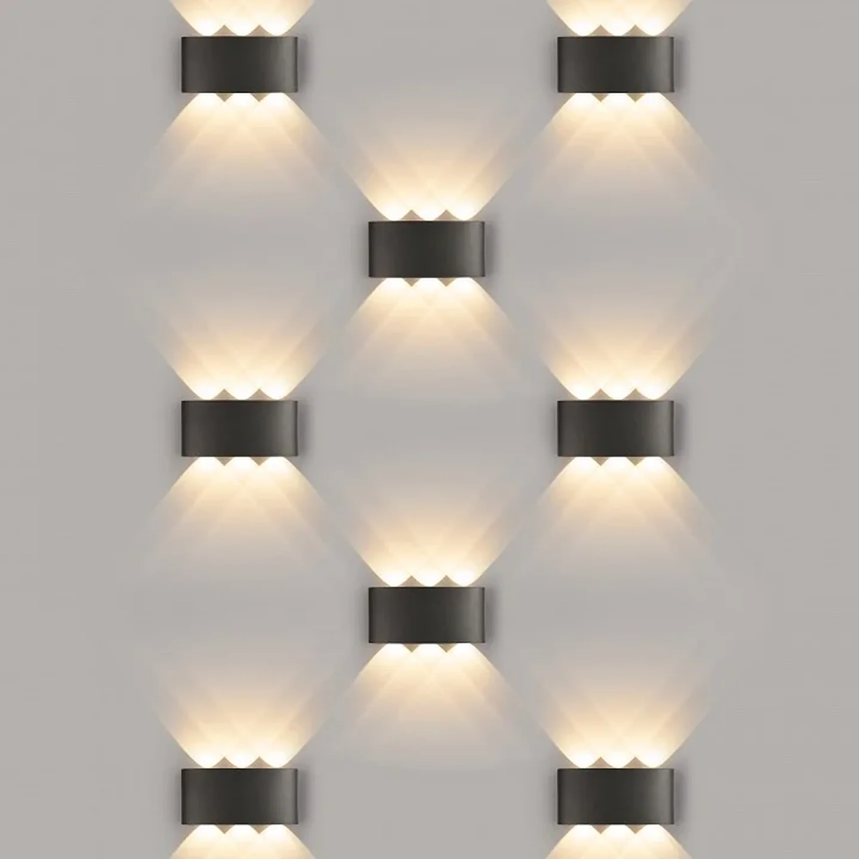 Уличный настенный светодиодный светильник 1551 TECHNO LED TWINKY TRIO черный 1551 TECHNO LED черный