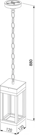 Уличный подвесной светодиодный светильник Frame LED IP54 1528 TECHNO LED серый