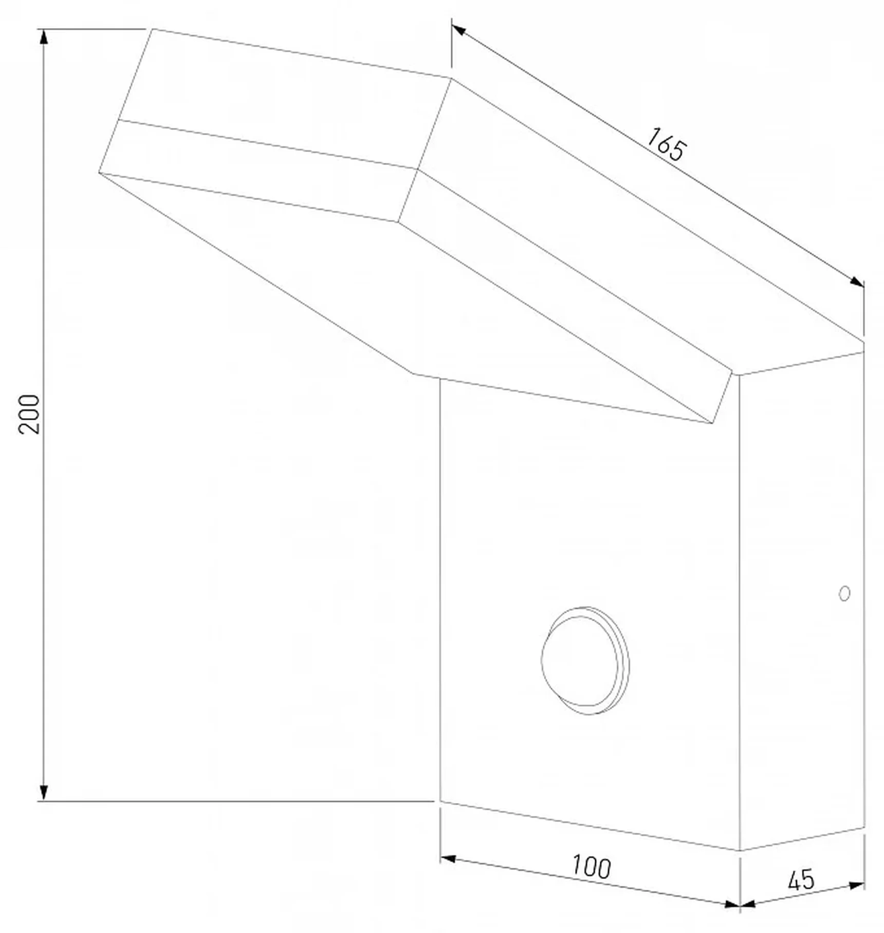 Уличный настенный светодиодный светильник Sensor IP54 (с датчиком движения) 1541 TECHNO LED черный