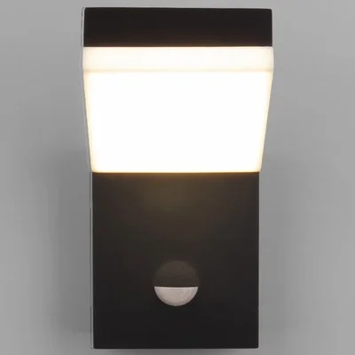 Уличный настенный светодиодный светильник Sensor IP54 (с датчиком движения) 1541 TECHNO LED черный