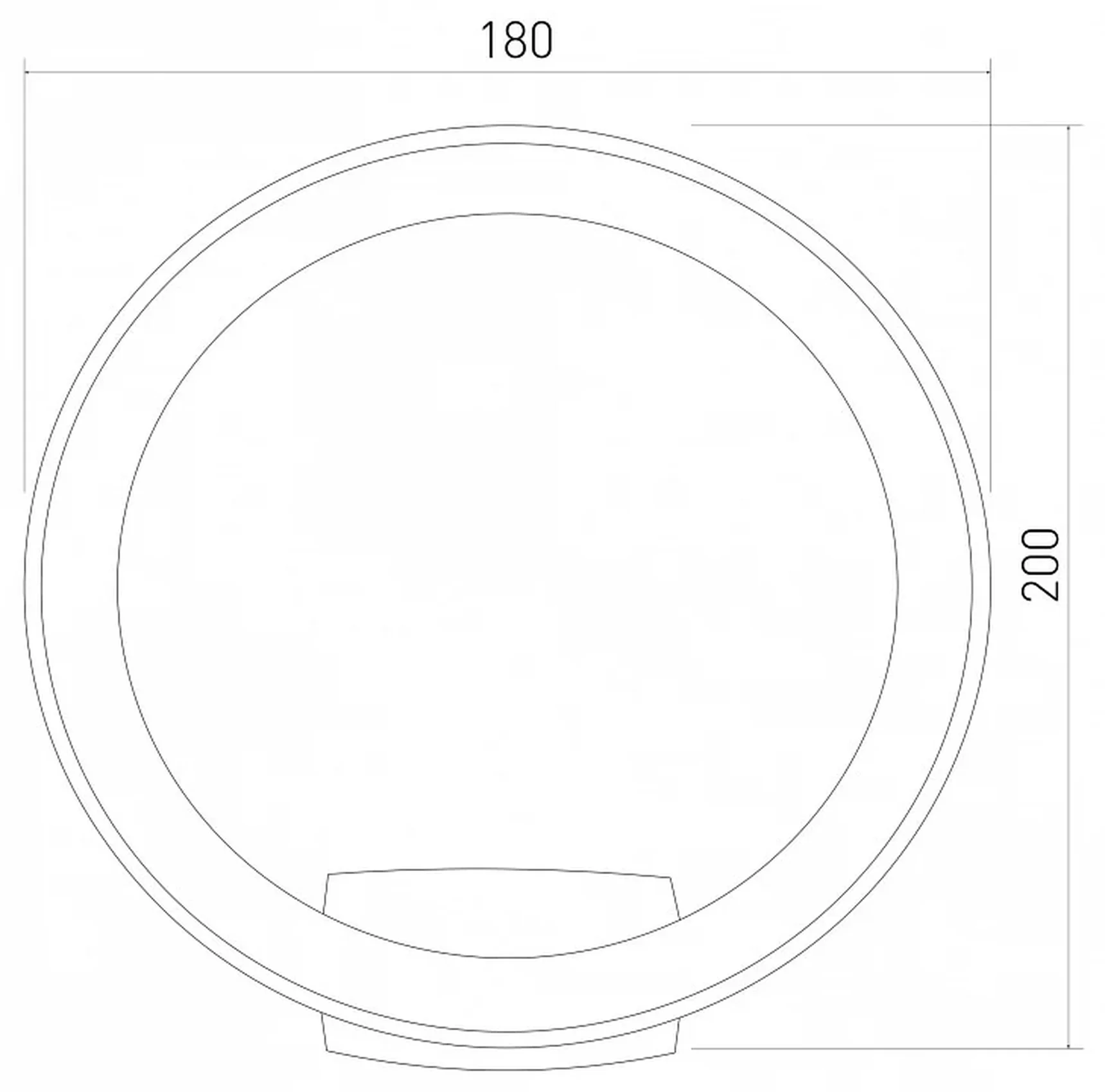 Уличный настенный светодиодный светильник Ring IP54 1710 TECHNO LED черный