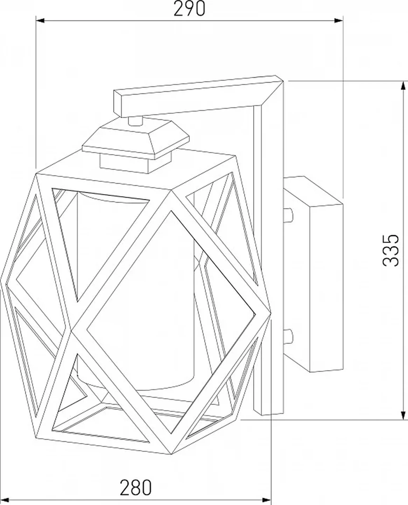Настенный уличный светильник Ambra D IP33 35133/D черный