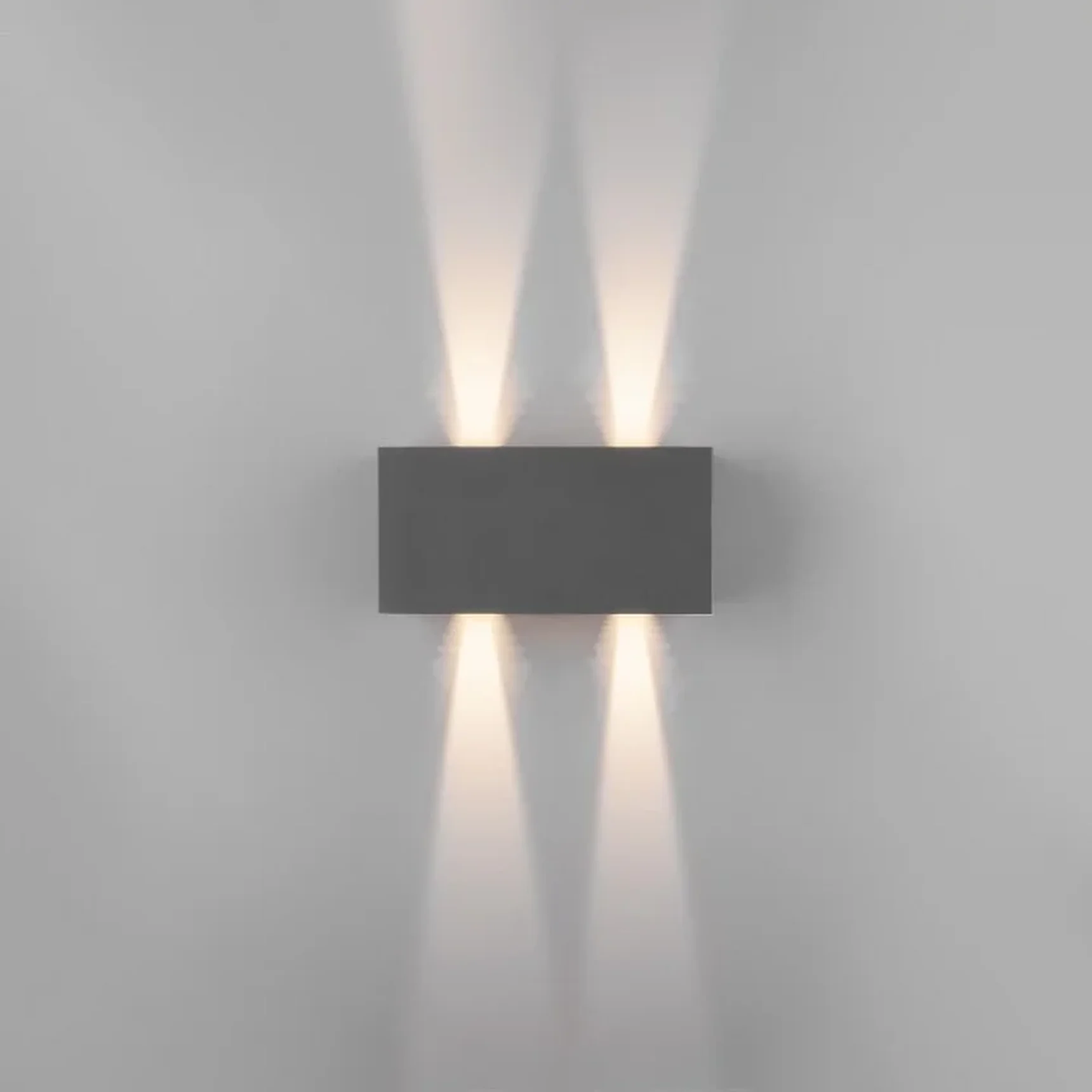 Уличный настенный светодиодный светильник WINNER DOUBLE LED IP54 35137/W серый