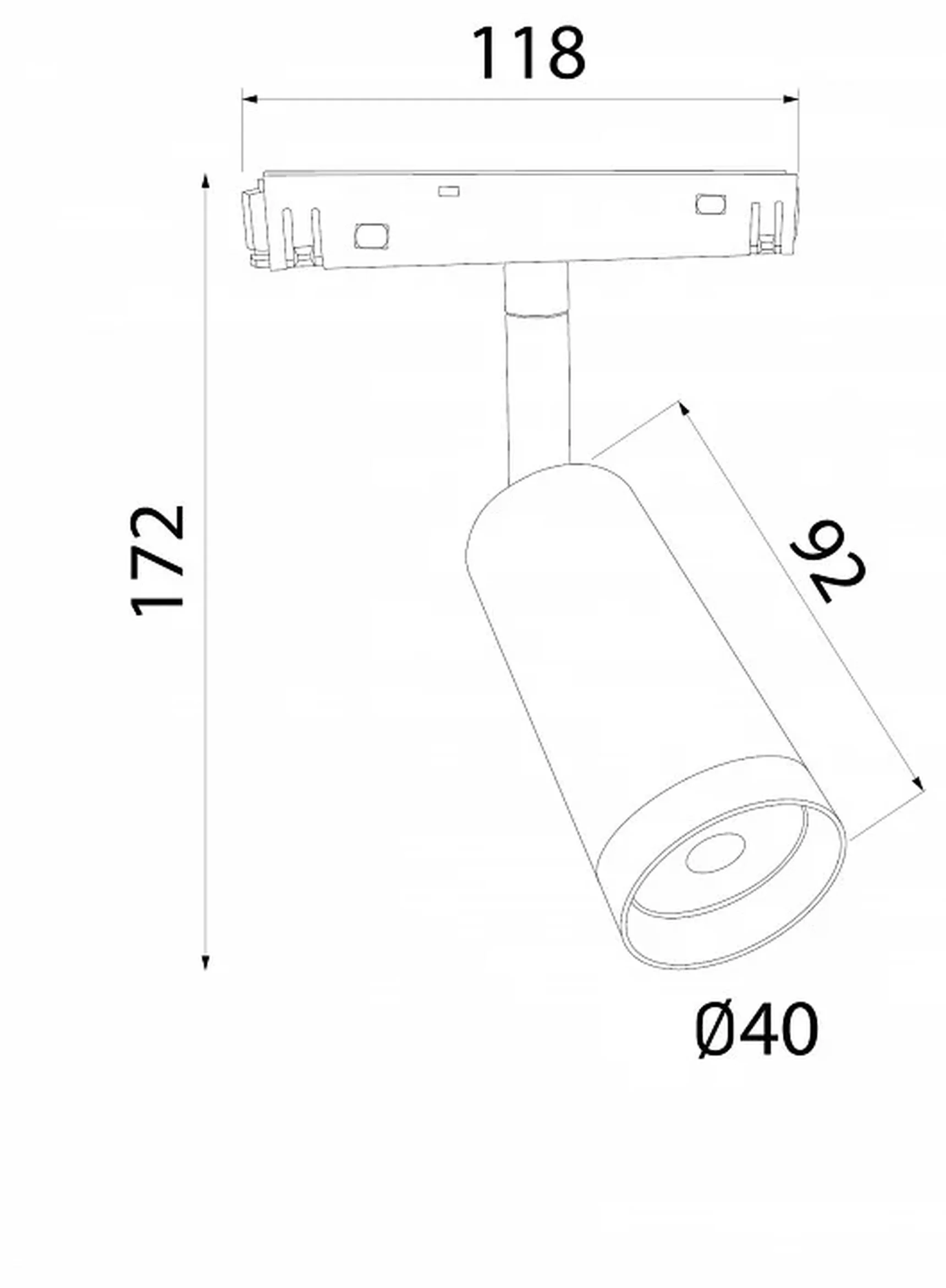 Slim Magnetic R07 Трековый светильник 8W 4200K Porte (черный) 85507/01