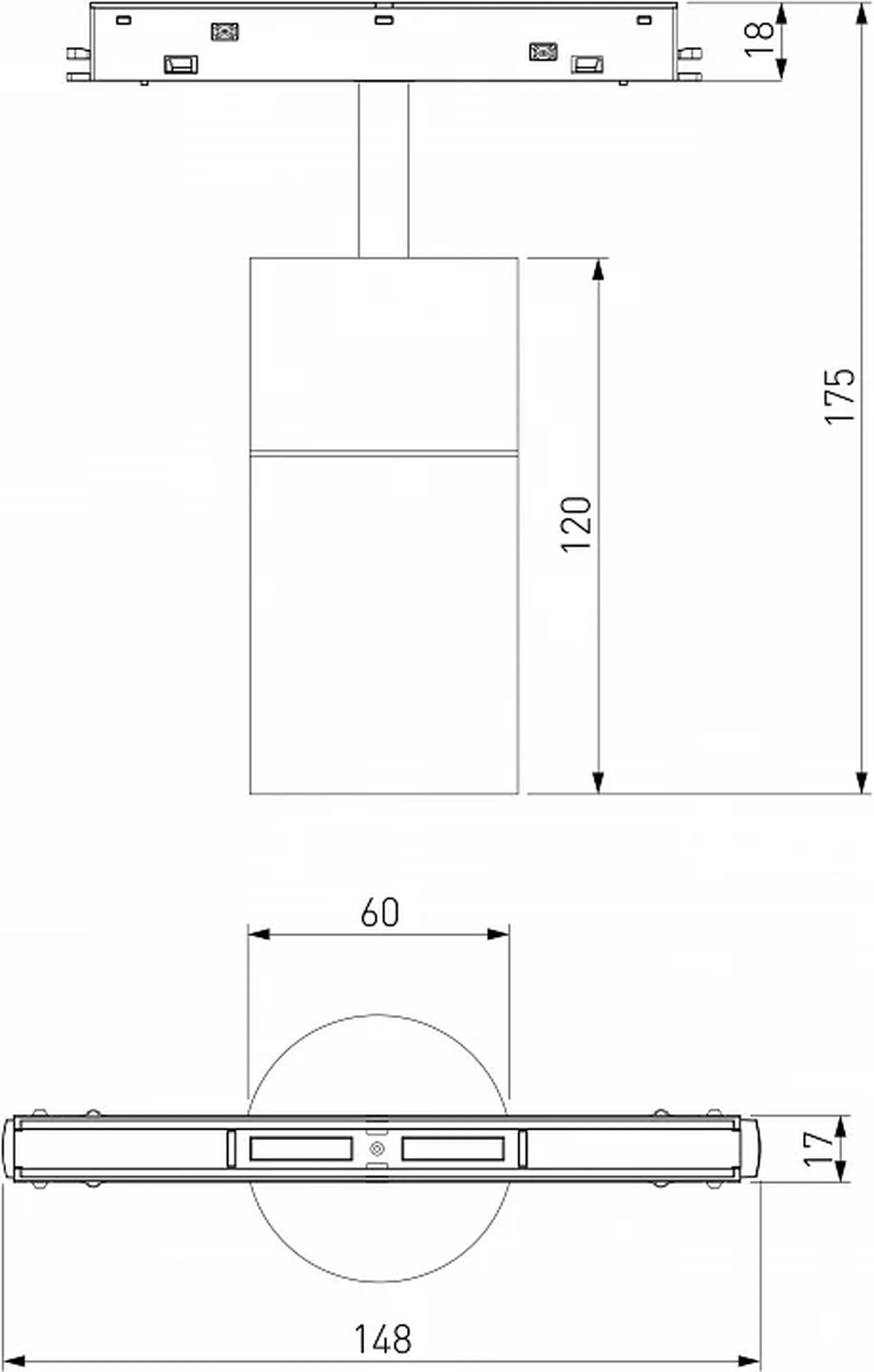 Slim Magnetic Умный трековый светильник 12W 2700-6500K Dim R02 (чёрный) 85075/01