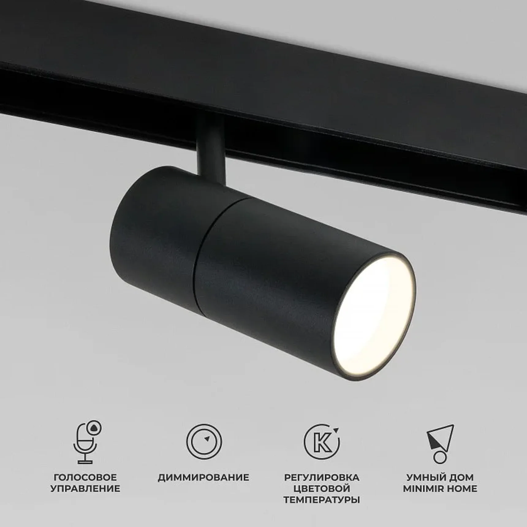 Slim Magnetic Умный трековый светильник 12W 2700-6500K Dim R02 (чёрный) 85075/01