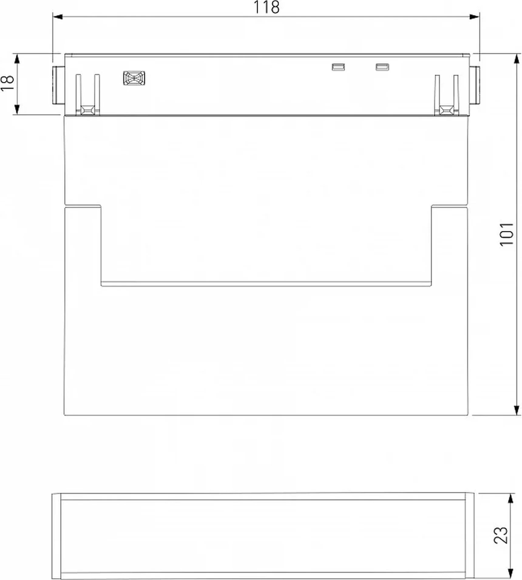 Slim Magnetic Умный трековый светильник 6W 2700-6500K Dim Kos (чёрный) 85081/01