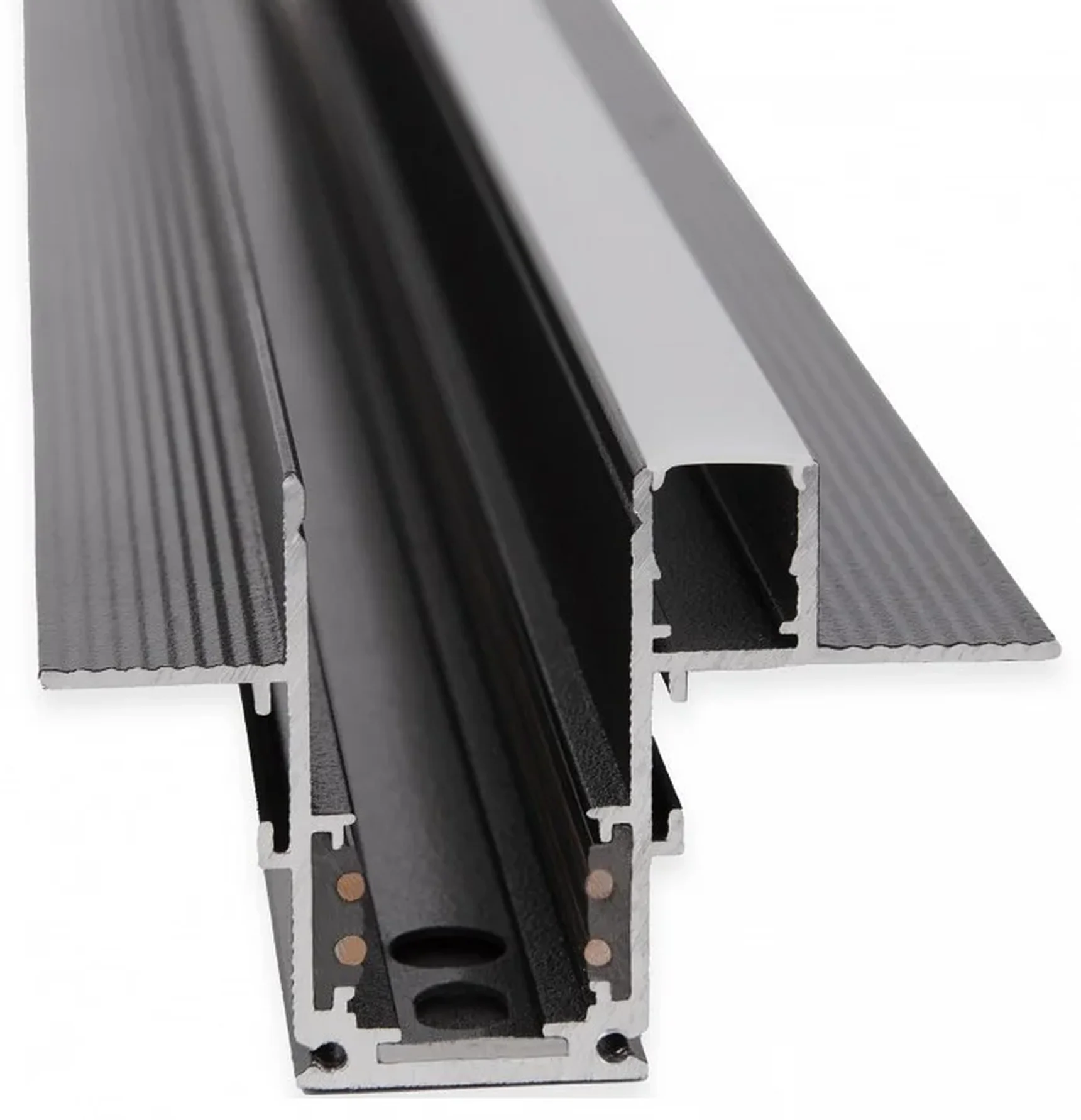 Slim Magnetic Шинопровод встраиваемый с местом под светодиодную ленту