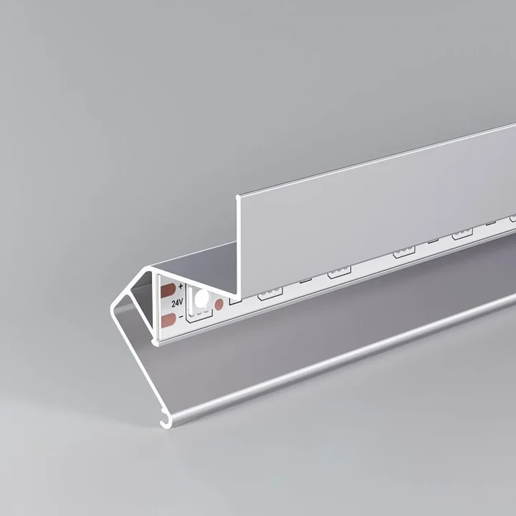 Теневой профиль для натяжных потолков для LED ленты (под ленту до 10 mm) LL-2-ALP020