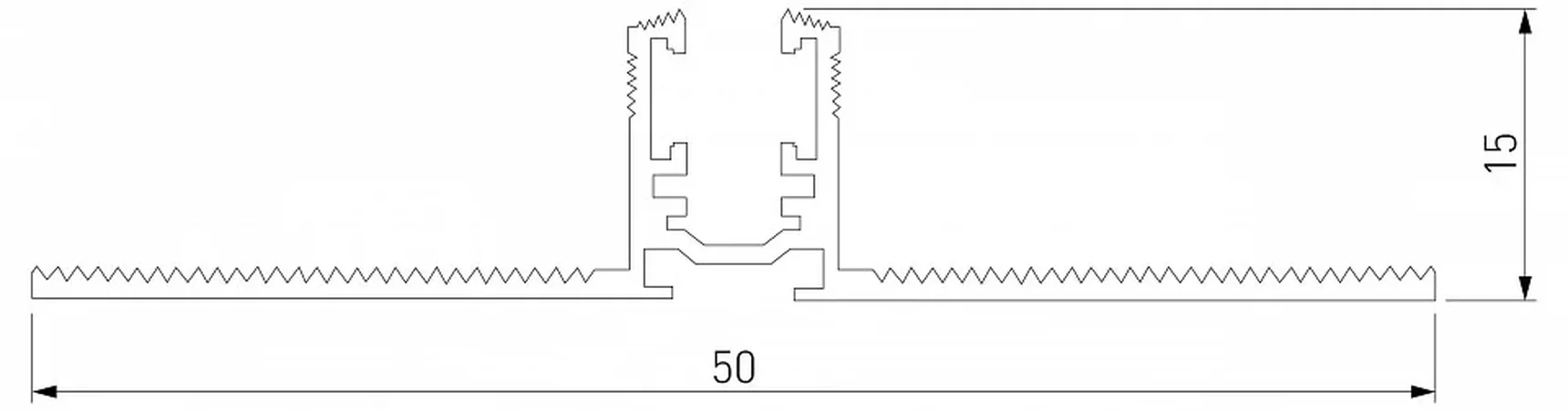 Mini Magnetic Шинопровод встраиваемый (черный) 2 м 85170/00