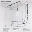Mini Magnetic Шинопровод накладной (черный) (2м) 85171/00 85171/00